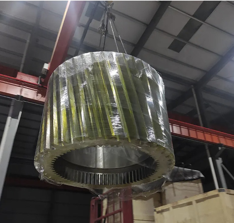 重荷シリンダ式ギア 巨大なギア シルバー仕上げで優れたパワー転送のために